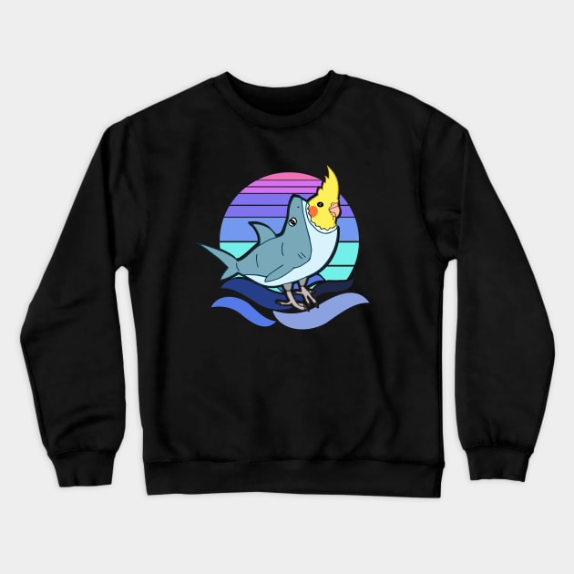 Cockatiel dressed like cute Shark Crewneck Sweatshirt by FandomizedRose